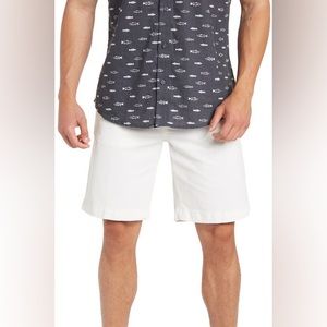 14th & Union Wallin Stretch Twill Chino Shorts in White size 33
